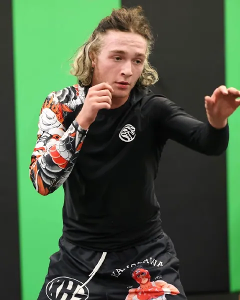 Nathan Johnson in his fight stance