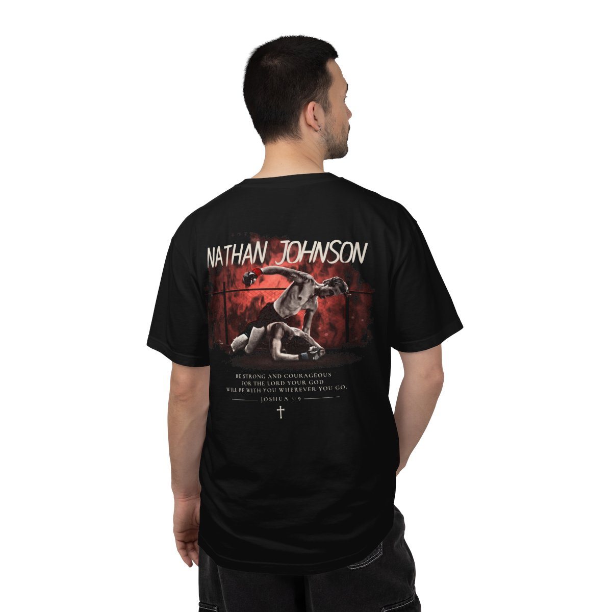 Fighter Tee, detail (mockup)