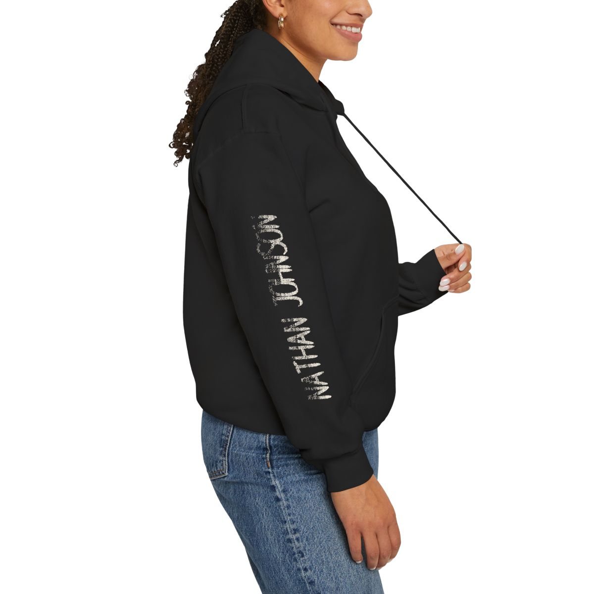 Strength Hoodie, detail (mockup)