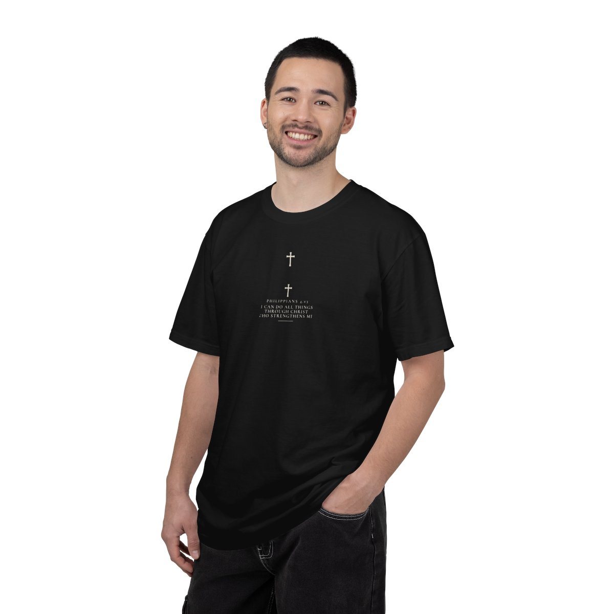 Strength Tee, detail (mockup)